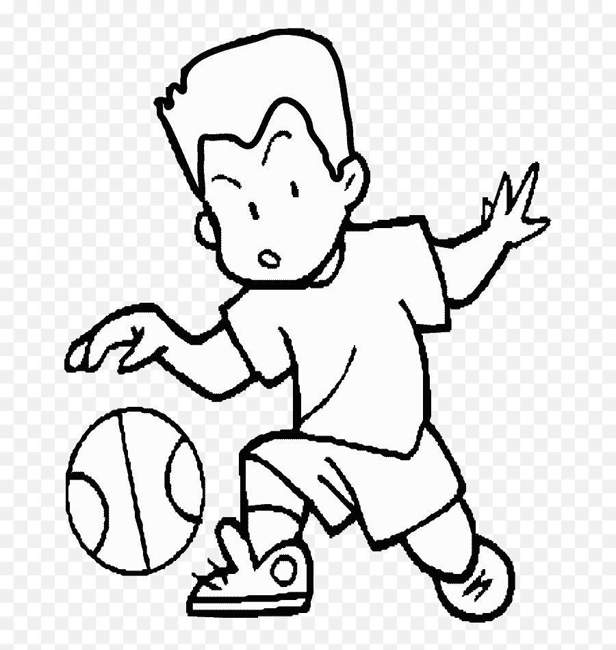 Basketball To Color For Kids - Basketball Kids Coloring Pages Emoji,Incredibles Logo Printable