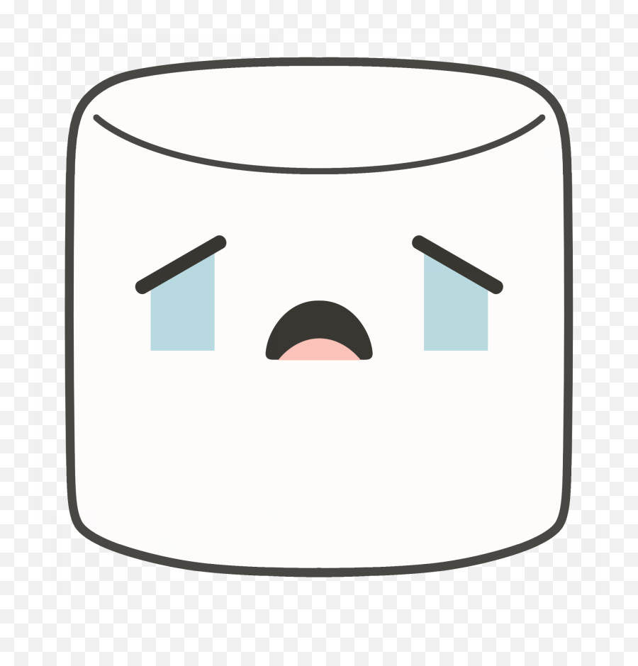 Crying Marshmallow Clipart - Dot Emoji,Marshmallow Clipart