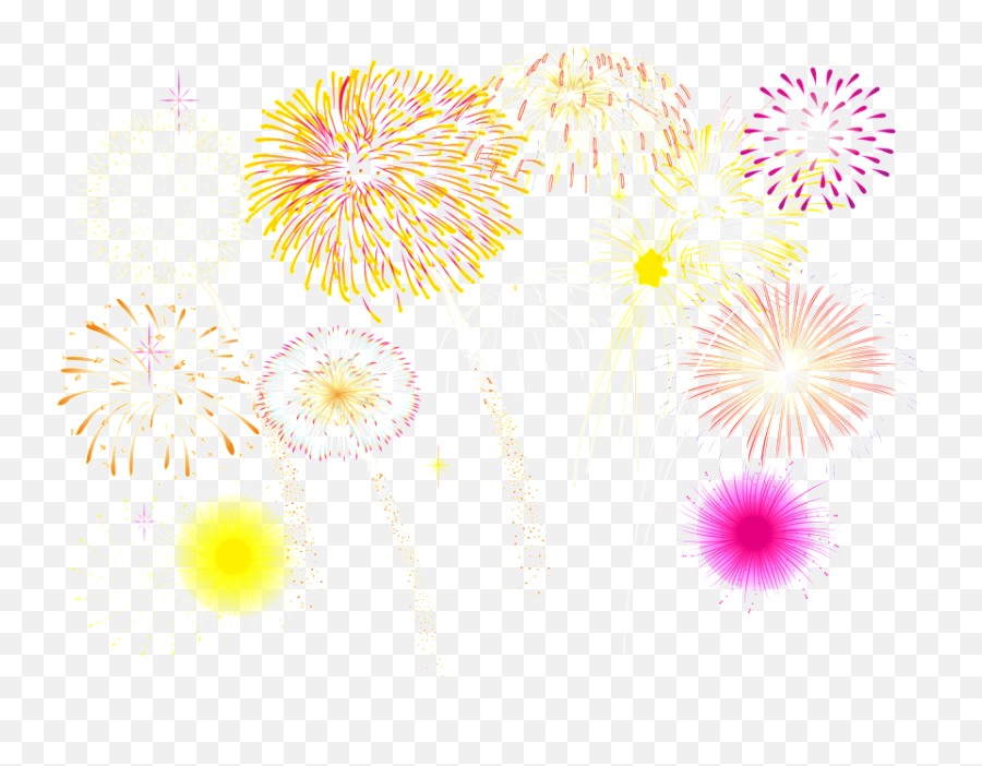 Various Colored Fireworks Transparent Decoratives In - Party Ppt Background On Diwali Emoji,Fireworks Transparent