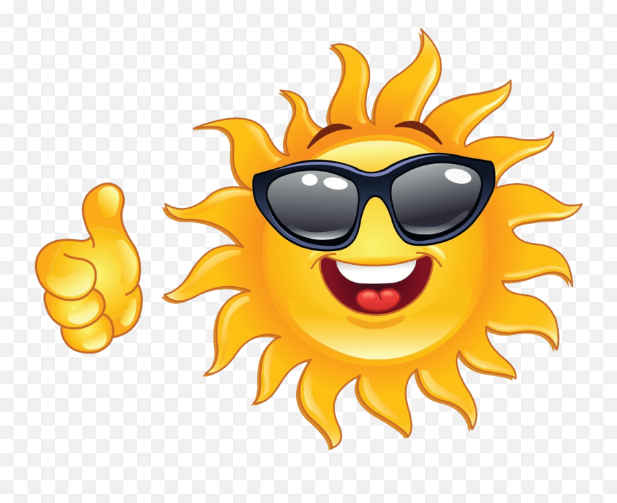 Thumb Up Sun Clipart Transparent - Sun Smiley Emoji,Sun Clipart