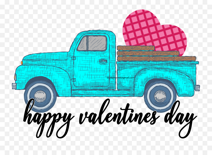 Valentine Clipart Truck Valentine - Valentine Truck Clipart Emoji,Truck Clipart
