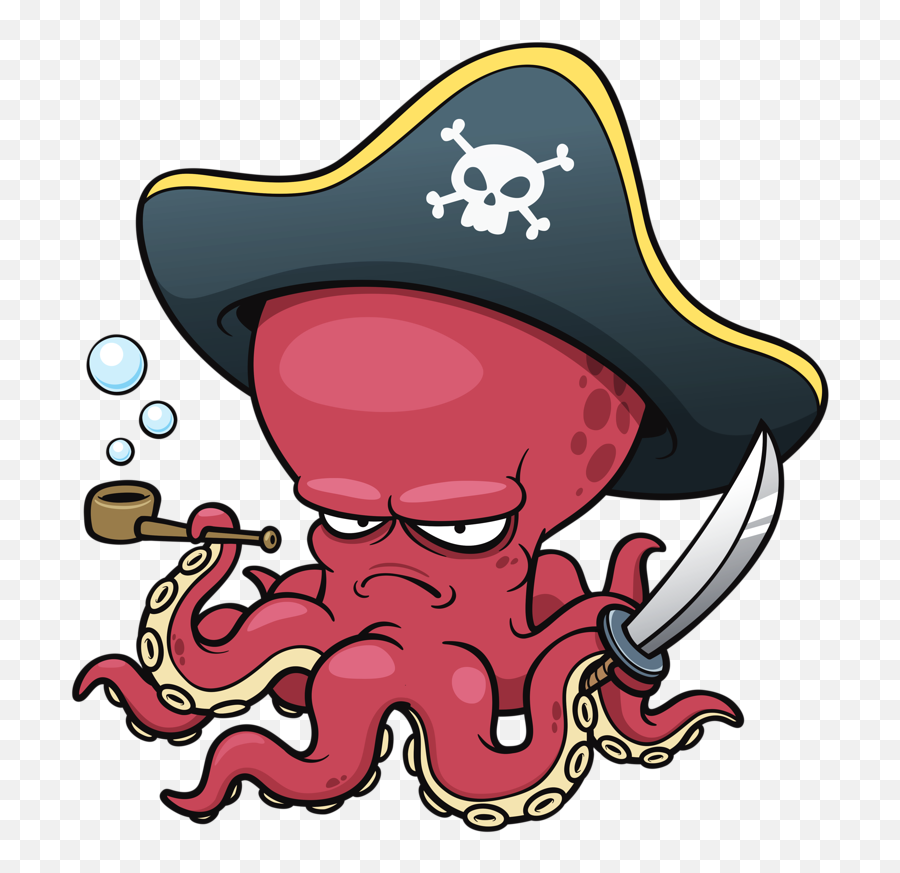 Squid Clipart Cartoon Angry Picture - Pirate Octopus Emoji,Squid Clipart