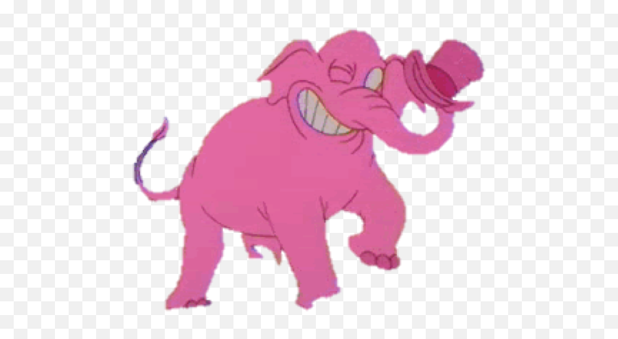 Elephants Clipart Mouse - Barney Gumble Pink Elephant Pinky Simpsons Emoji,Elephants Clipart