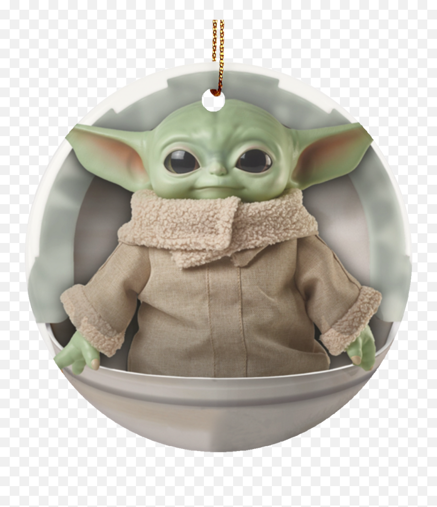 Baby Yoda Ceramic Circle Ornament Emoji,Baby Yoda Png