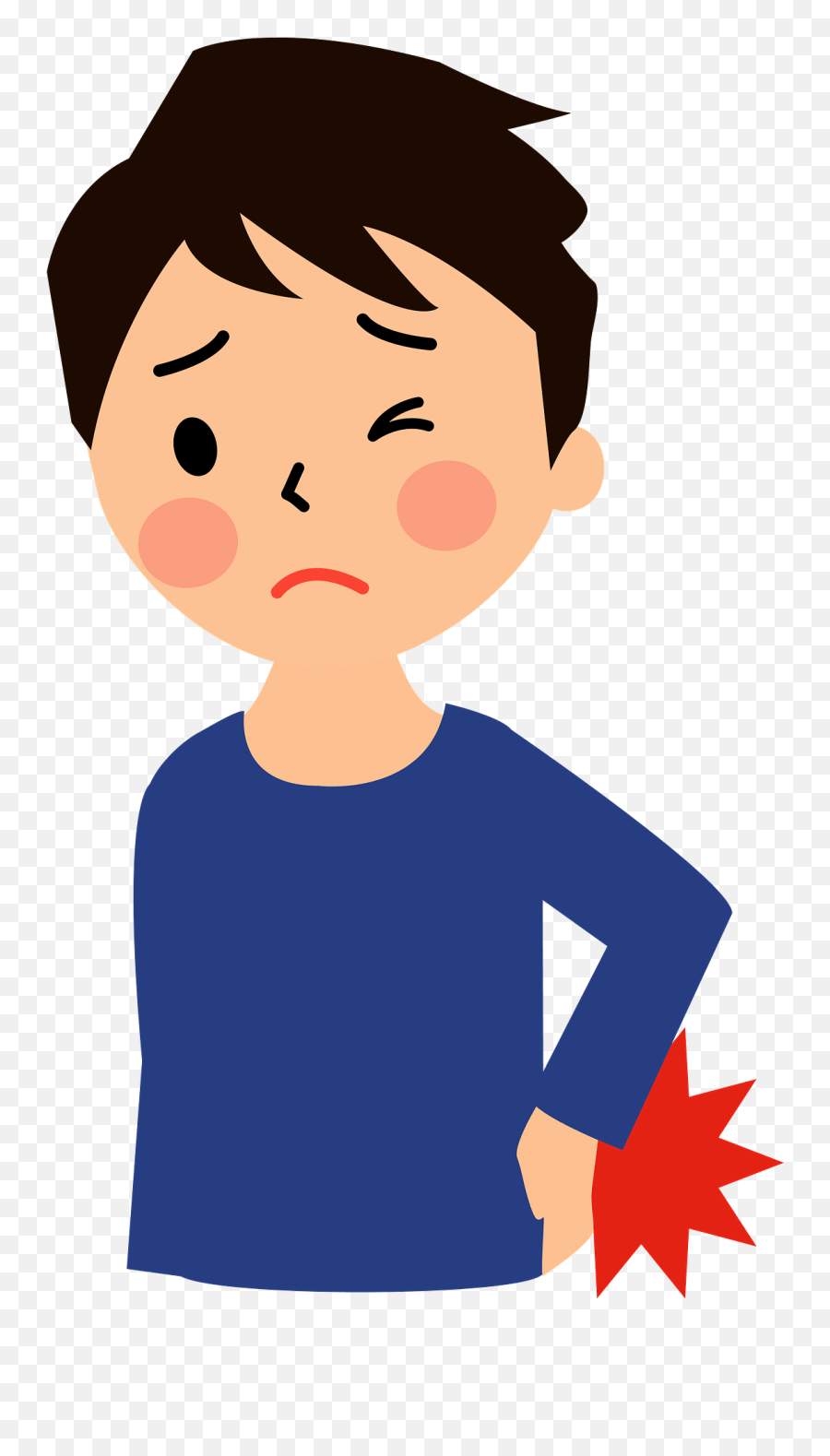Man Has Low Back Pain Clipart Free Download Transparent - Back Pain Clipart Png Emoji,Headache Clipart