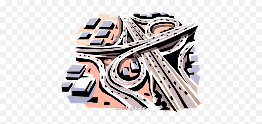 Highway Royalty Free Vector Clip Art - Clip Art Emoji,Highway Clipart