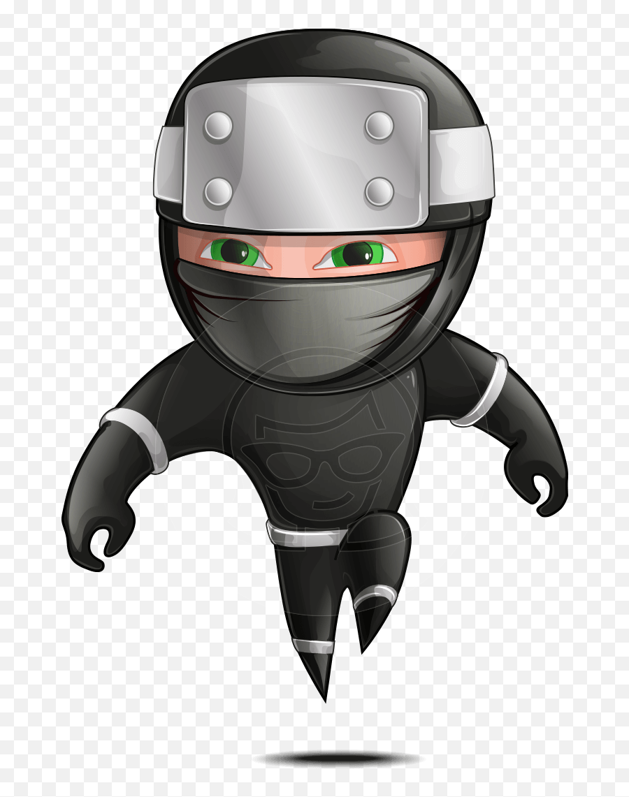 Vector Action Ninja Character - Robot Ninja Cartoon Emoji,Ninja Transparent