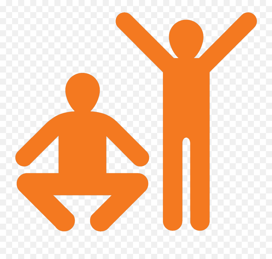 Fitness Clipart Ymca - Exercise Icon Orange Transparent Emoji,Exercise Clipart