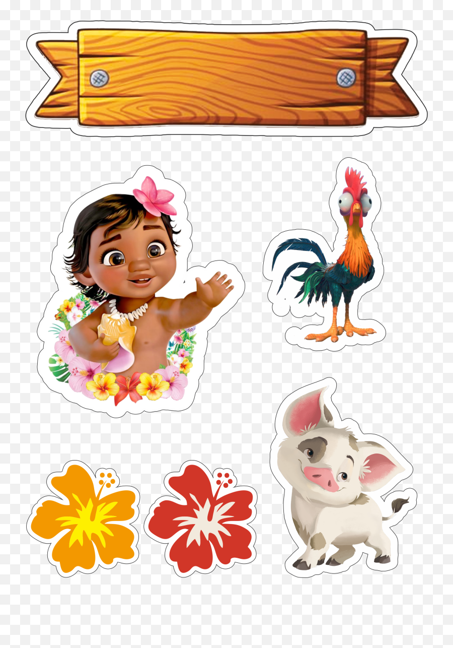 Topo De Bolo Moana Baby Decoração Para Emoji,Moana Baby Png