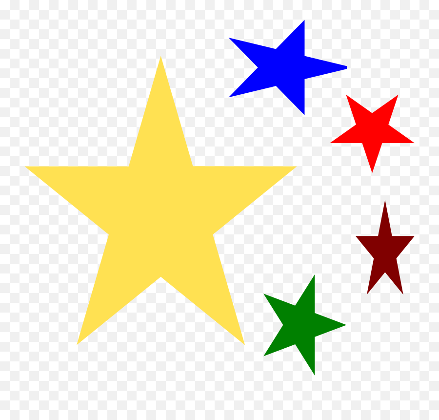 Christmas Stars Clip Art - Clipart Colorful Stars Emoji,Star Clipart Black And White