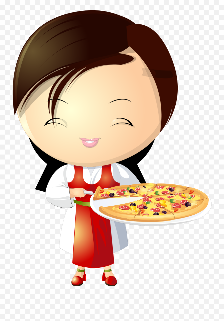 Pizza Chef Clip Art - Pizza Girl 1778x2330 Png Clipart Emoji,Pizza Chef Clipart
