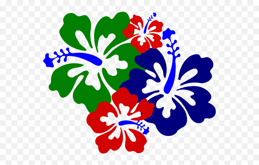 Download Hibiscus Flower Cartoon - Hawaii Clip Art Flower Emoji,Christmas Flower Clipart