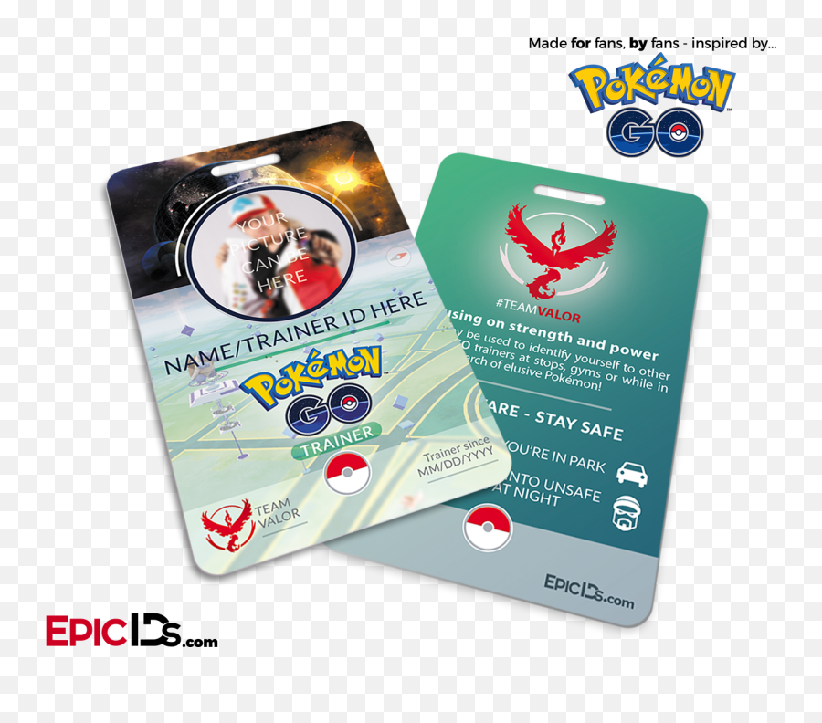 Pokemon Go Inspired Team Mystic Valor - Player Id Card Pokemon Emoji,Team Instinct Logo