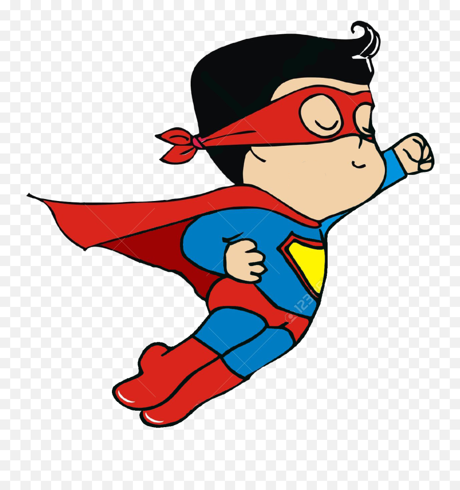 Cartoon Superman - Brave Superhero Emoji,Superman Clipart