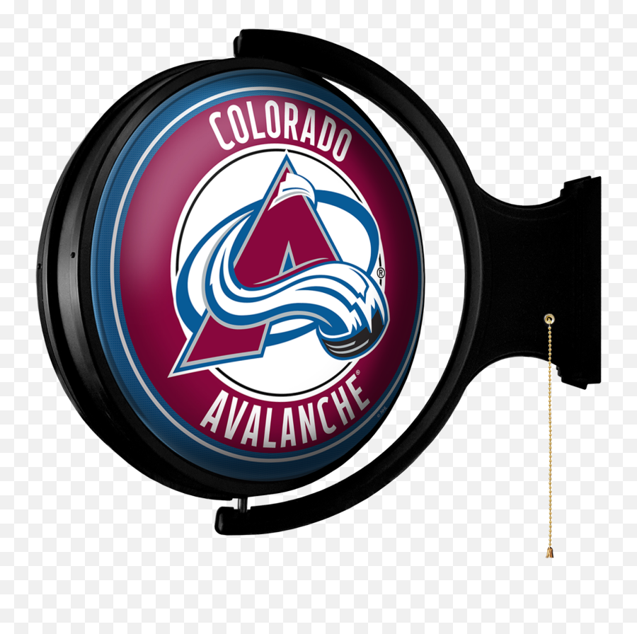 Original Round Rotating Lighted Wall Sign - Emblem Emoji,Colorado Avalanche Logo