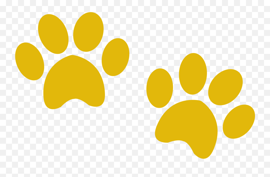 Paw Clipart Yellow Dog Paw Yellow Dog Transparent Free For - Yellow Paw Prints Png Emoji,Paw Clipart