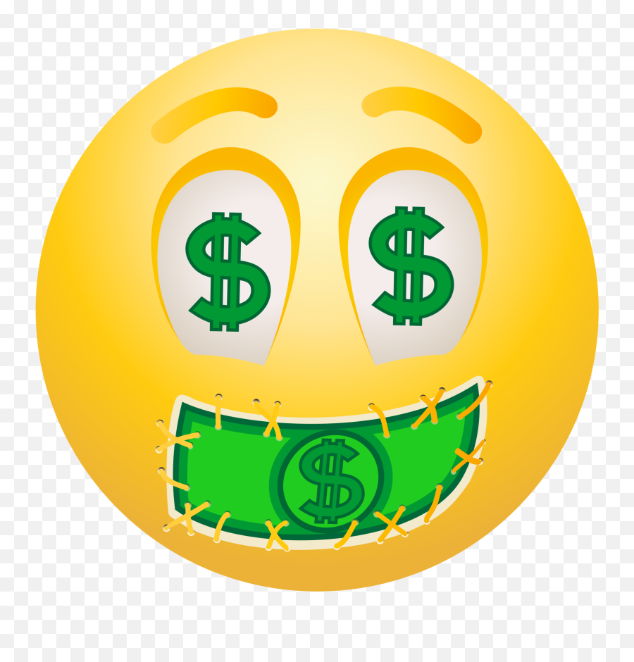 Dollar Face Emoticon Emoji Clipart Info - Emoji Dollar Face,Dollar Clipart