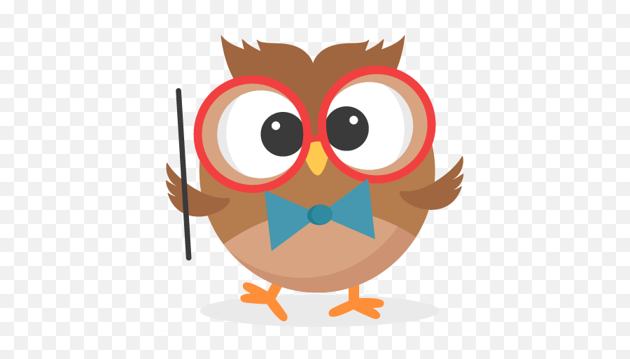 Library Of Cute Owls Image Transparent Library Owl Holding A - Cute Owl Teacher Clipart Emoji,Owls Clipart