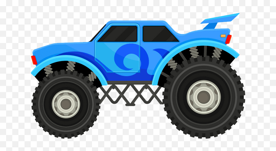 Blue Monster Truck Icon Png Transparent - Monster Truck Vector Emoji,Monster Truck Clipart