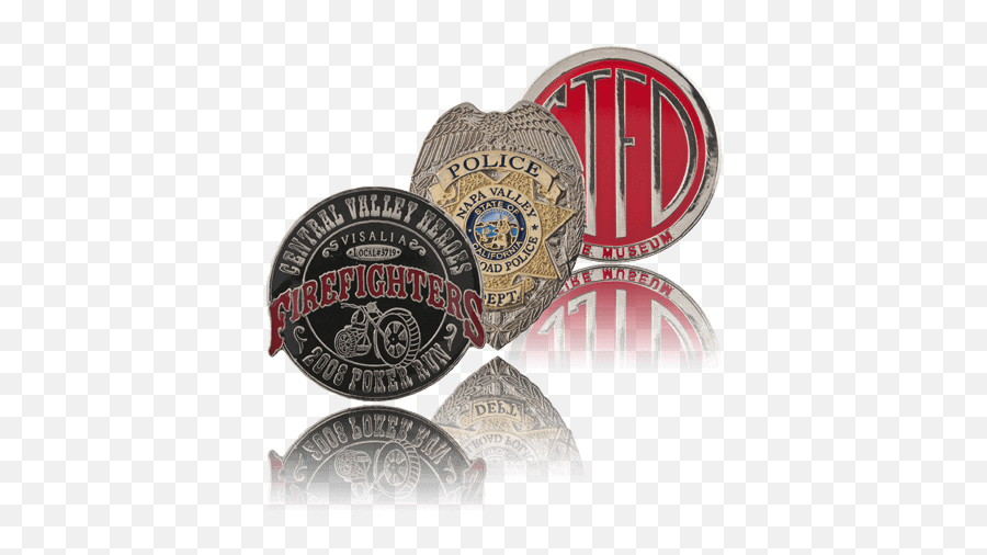 Custom Police Pins And Mini Badges - Monterey Company Solid Emoji,Fire Department Logo Maker