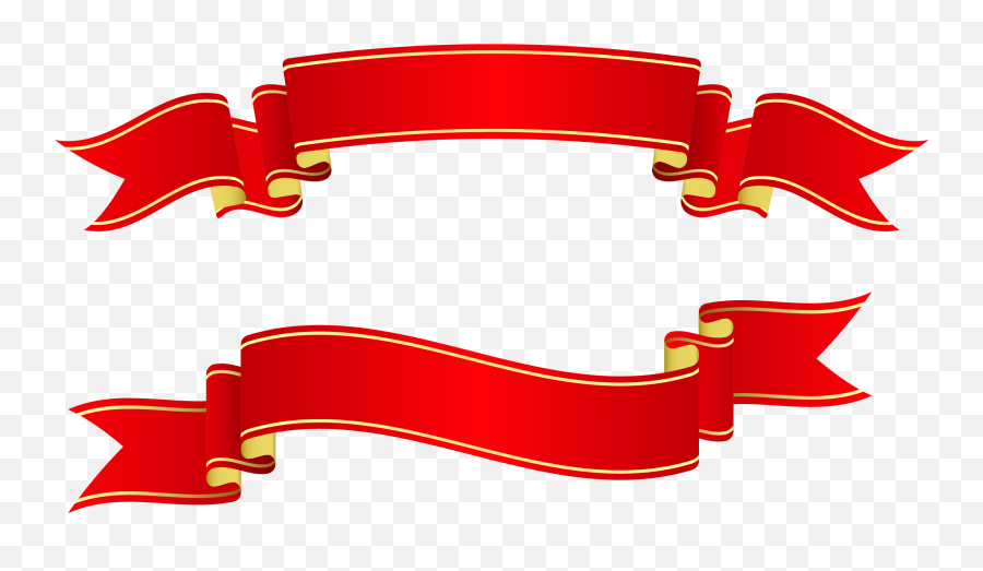 Library Of Wavy Banner Png Free Png - Faixa Vermelha E Dourada Png Emoji,Banner Clipart