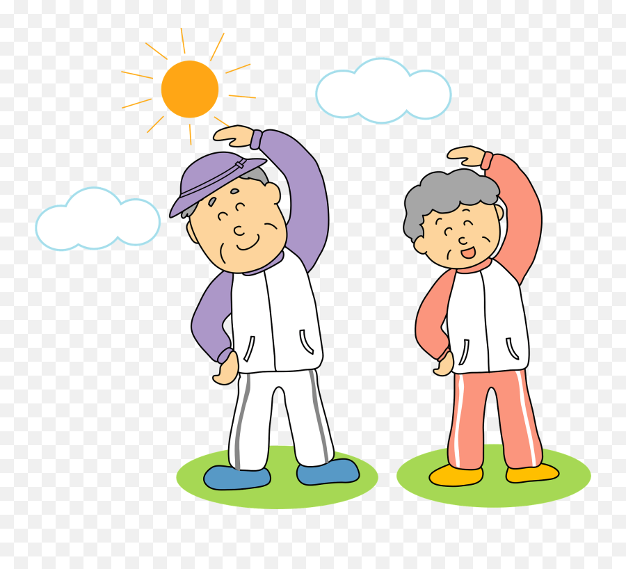 Old Couple Exercising Clipart - Exercise Clipart For Grandparents Emoji,Exercise Clipart
