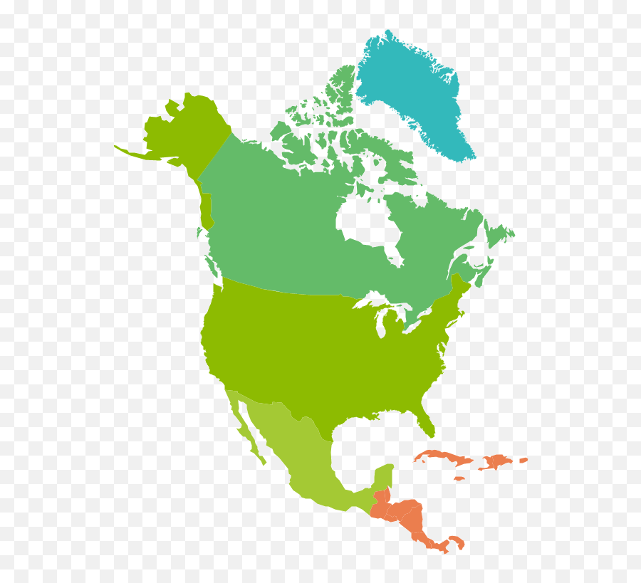 North America Map Png Transparent Emoji,North America Png