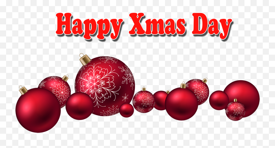 Xmas Day Png Transparent Image - Red Christmas Ball Clipart Emoji,Christmas Day Clipart