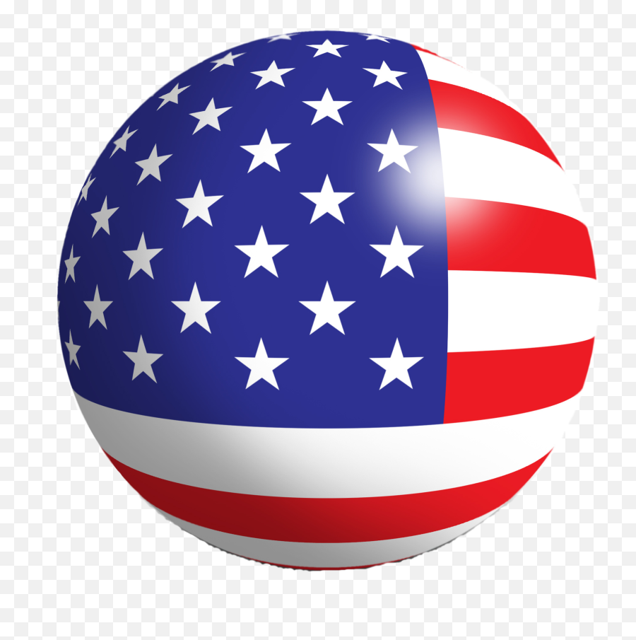States Png Download - Usa Flag Sphere Png Emoji,Usa Flag Png