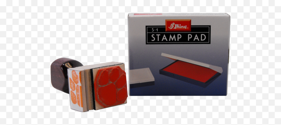 Clemson Tiger Paw Stamp And Orange Ink Pad Emoji,Clemson Tiger Logo