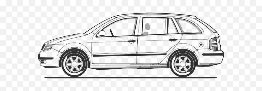 Cartoon Car Side View - Clip Art Library Emoji,Car Outline Clipart