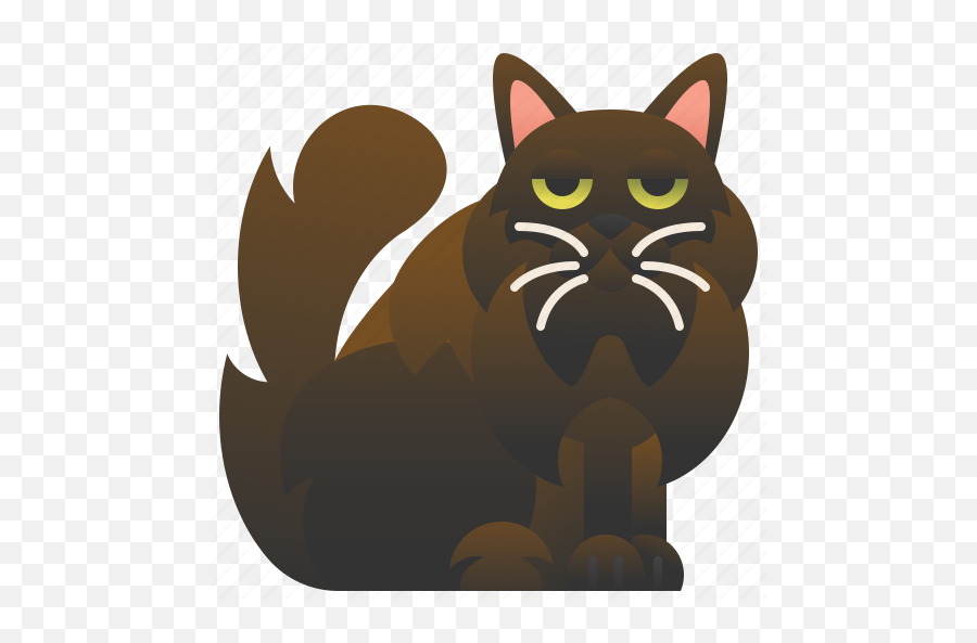 American Cat Chocolate Fluffy York Icon - Download On Emoji,Fluffy Cat Clipart