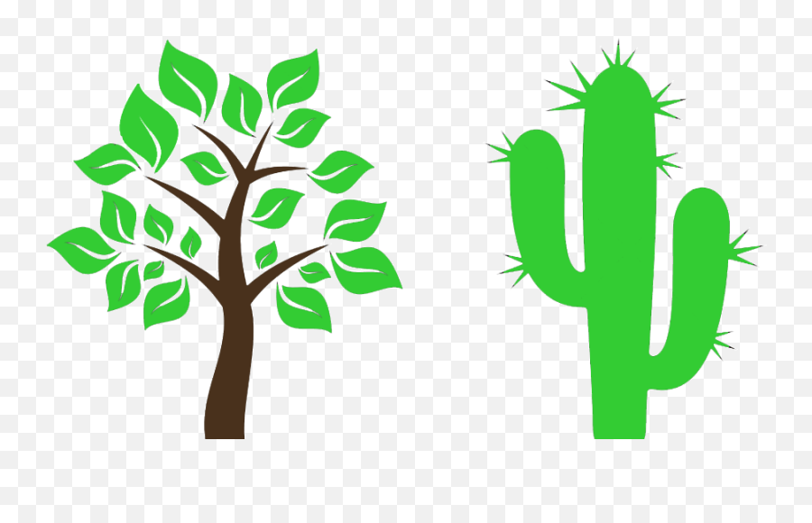 Cactus Clipart Tree - Vector Graphics Full Size Png Portable Network Graphics Emoji,Cactus Clipart