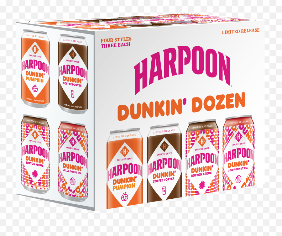 Bottling Joe And Joy Harpoon Brewery And Dunkinu0027 Launch New Emoji,Dunkin Donuts Logo