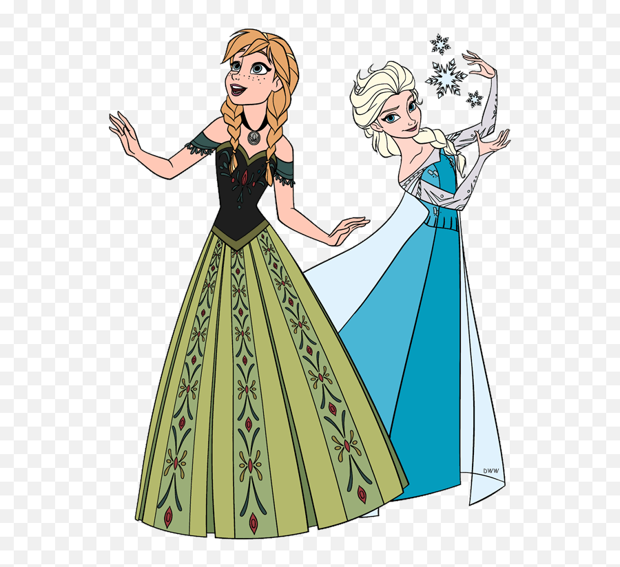 Frozen Clipart Frozen Sisters Frozen - Coloured Picture Of Elsa And Anna Emoji,Sisters Clipart
