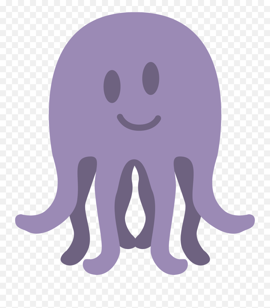 Smiling Purple Octopus Clipart Free Download Transparent - Happy Emoji,Octopus Clipart