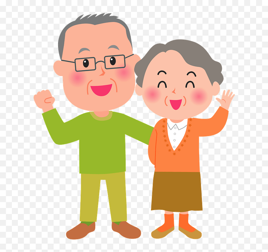 Old Couple - Grandparents Clipart Emoji,Grandparents Clipart