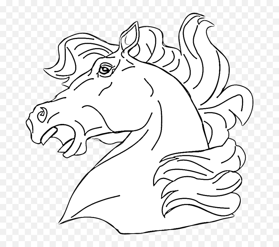 Free Horse Head Coloring Pages Download Free Clip Art Free - Cartoon Horse Head Coloring Emoji,Horse Head Clipart