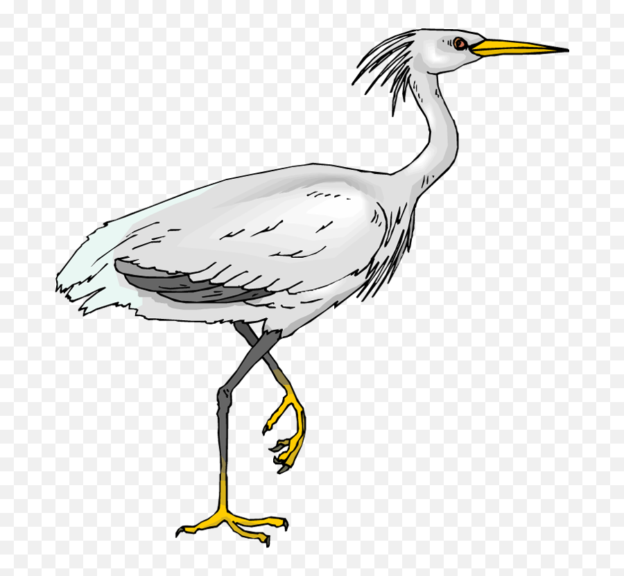 Download Picture Crane Bird Clipart - Clipart Heron Emoji,Crane Clipart