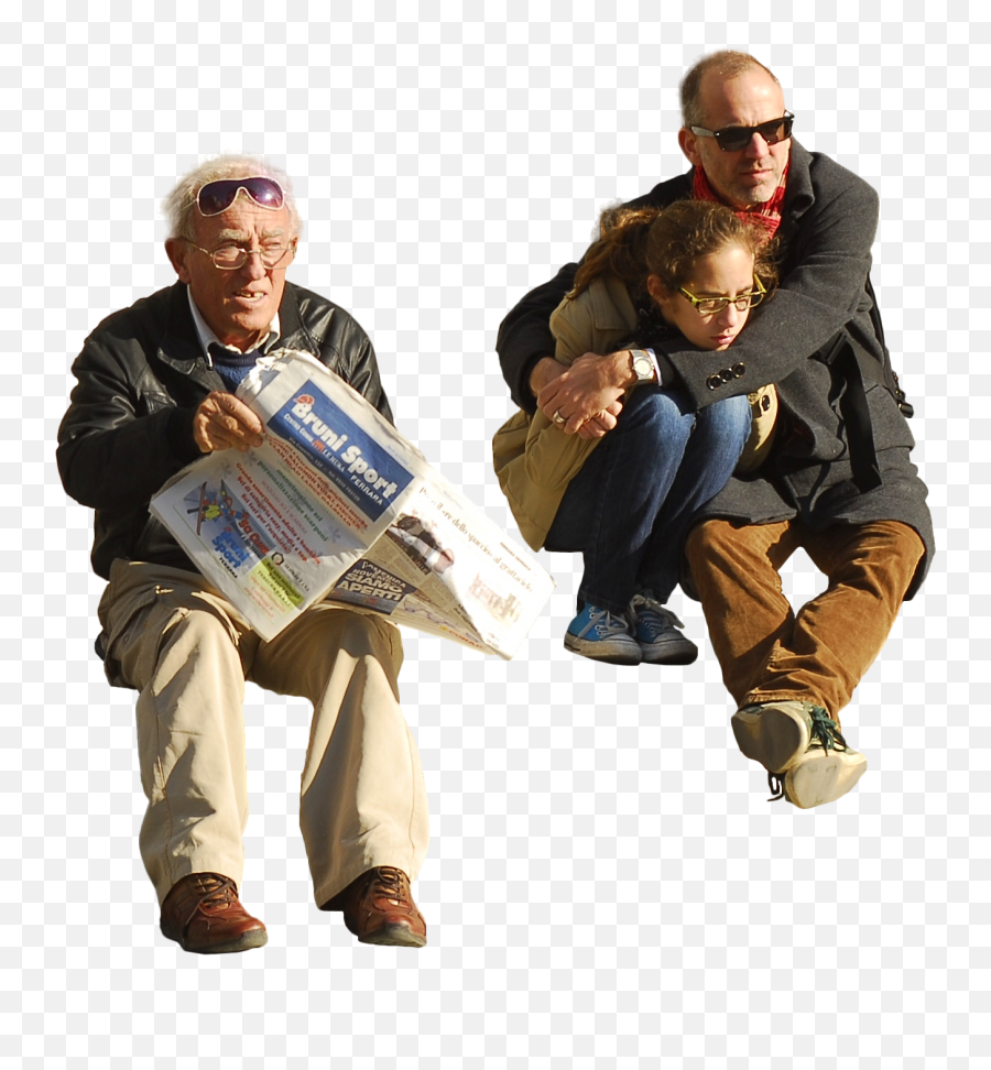 Old People Sitting Cutout Png Download - Sit Old People Png Emoji,People Sitting Png