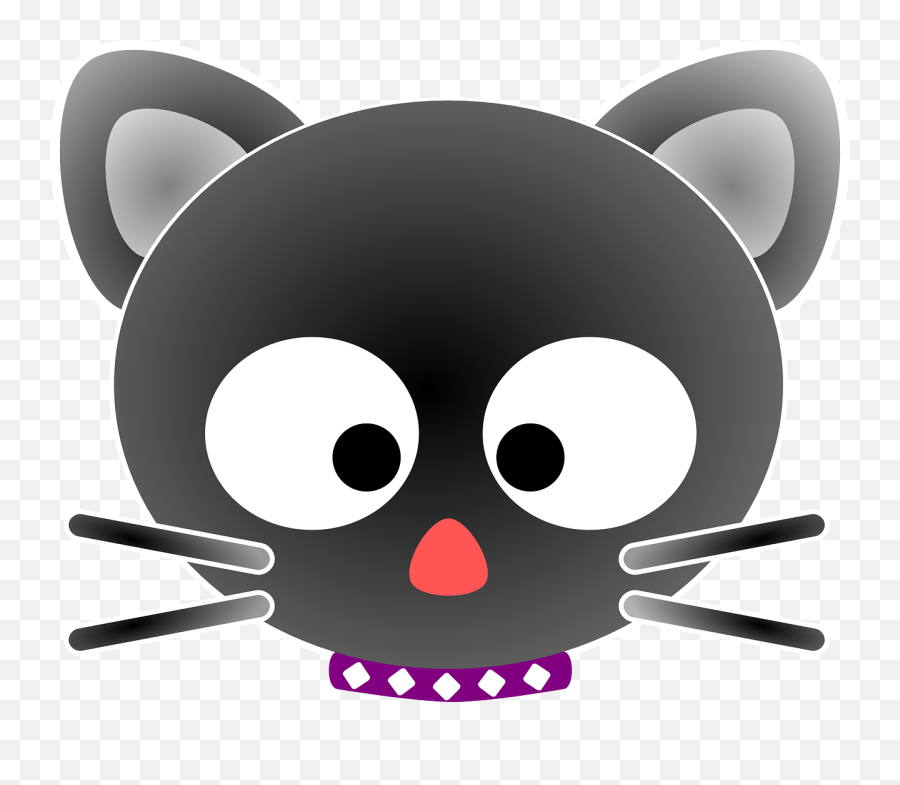 Free Clip Art Cat - Desenho De Rosto De Gato Emoji,Cute Cat Clipart