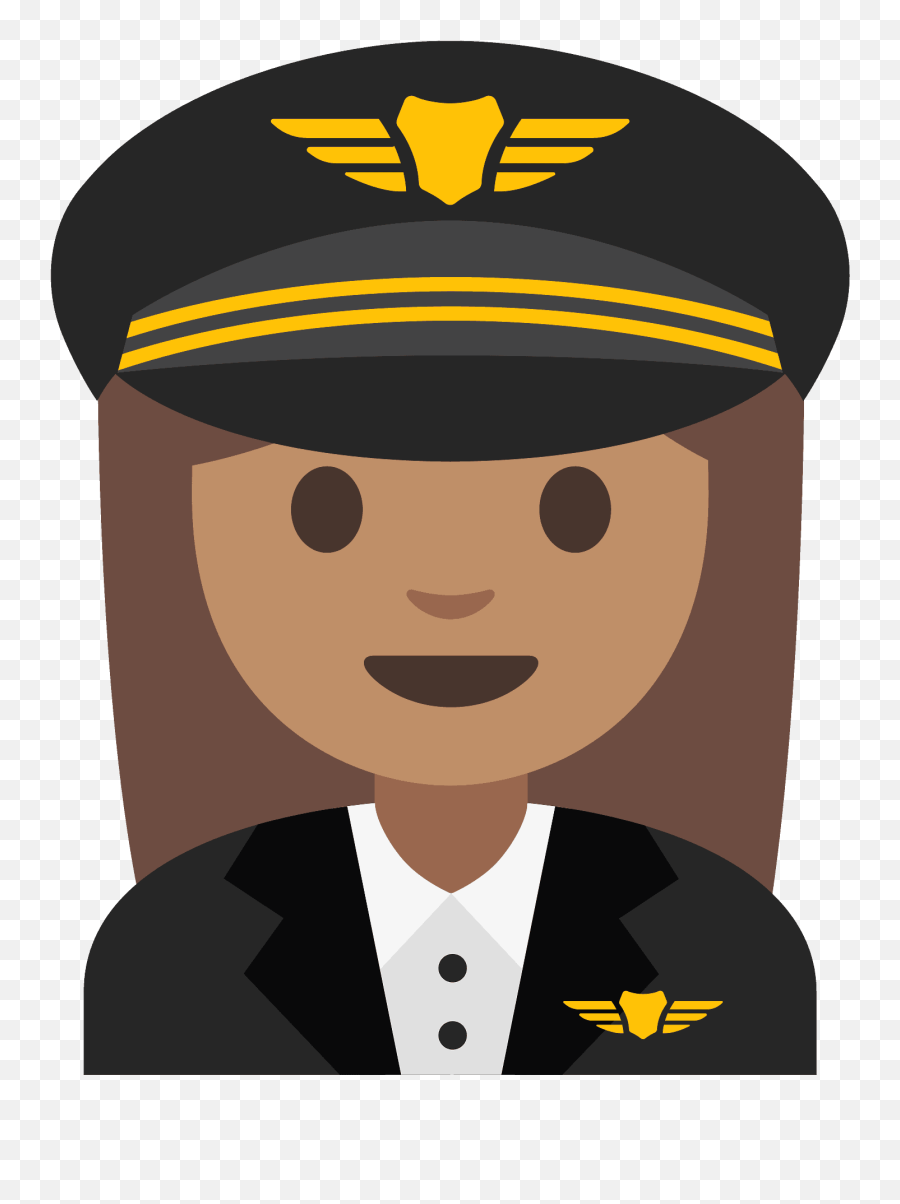 Woman Pilot Emoji Clipart - Pilot Emoji Png,Pilot Clipart