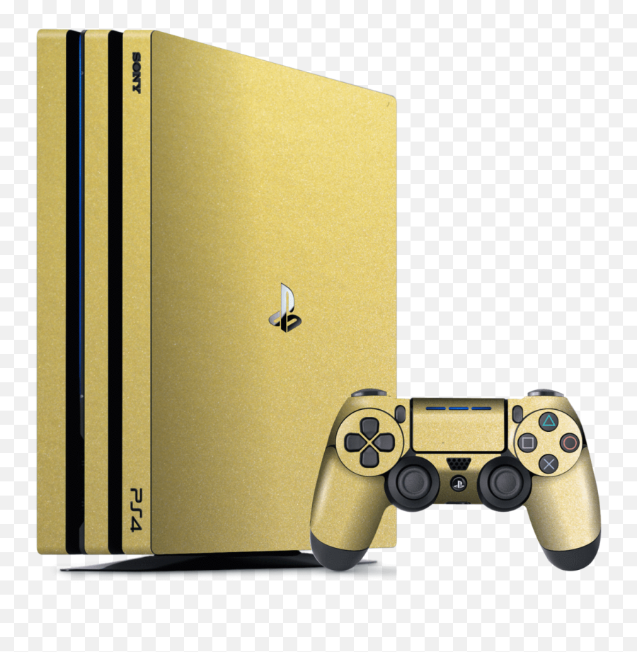 Playstation 4 Pro Ps4 Pro Gold Matt Metallic Skin - Gold Ps4 Pro Emoji,Playstation 4 Logos