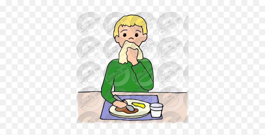 Napkin Picture For Classroom Therapy - Use Napkin While Eating Clipart Emoji,Napkin Clipart