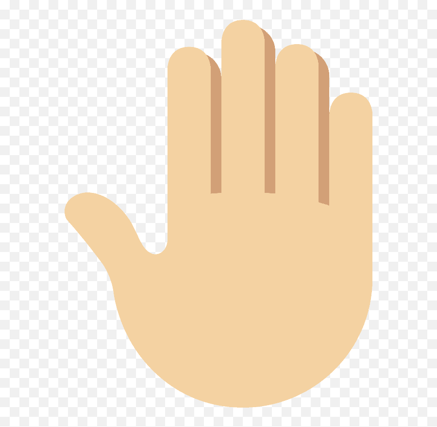 Raised Back Of Hand Emoji Clipart - Raised Back Of Hand Emoji,Hand Emoji Png