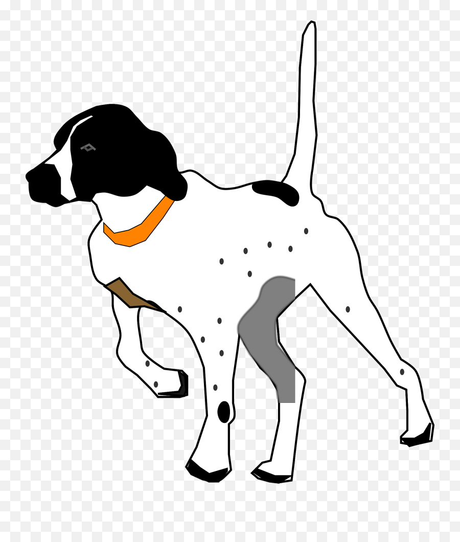 Pointer Dog Clipart Free Download Transparent Png Creazilla Emoji,Puppy Clipart Black And White
