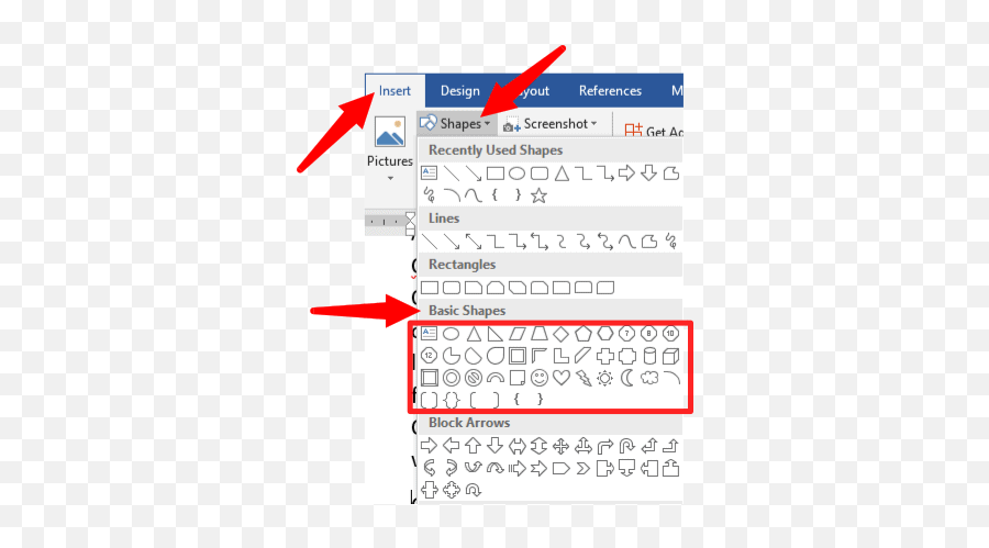 How To Insert An Arrow In Word - Officebeginner Emoji,Squiggly Arrow Png