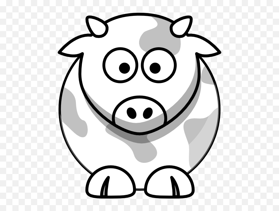 Cow Outline Clip Art At Clipart Library - Draw Cartoon Cow Emoji,Cute Cow Clipart