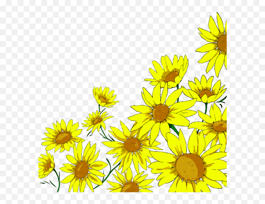Sunflower Flower Yellow Png And Psd - Yellow 640x640 Emoji,Yellow Daisy Clipart
