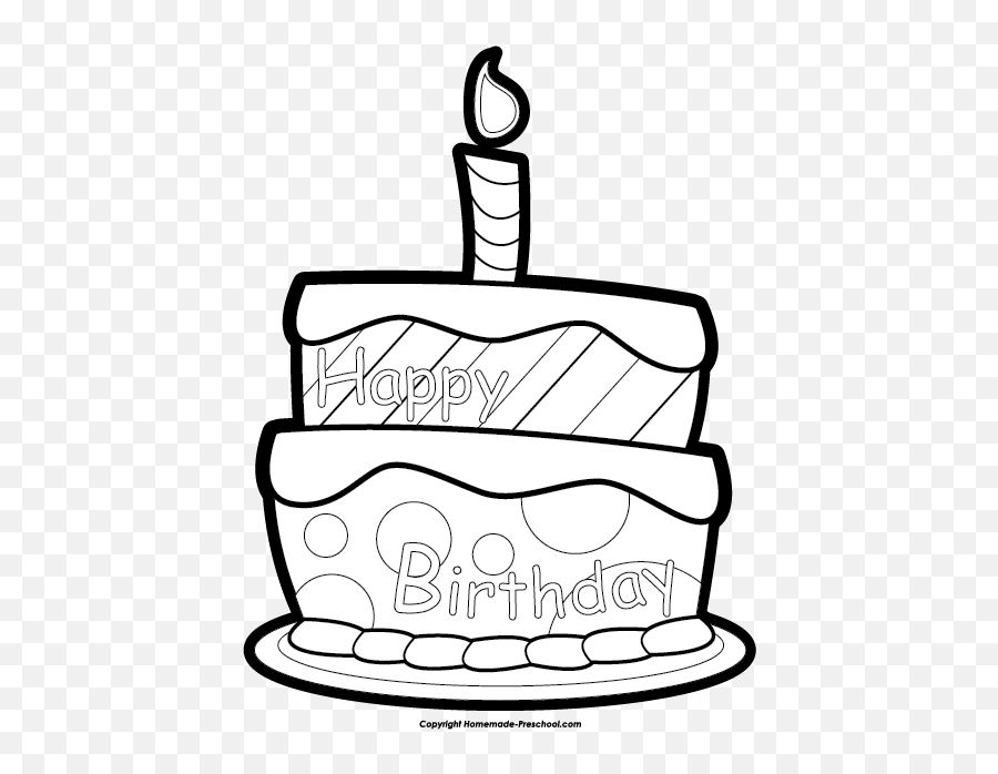 Free Happy Birthday Clipart Emoji,Birthday Party Clipart Black And White